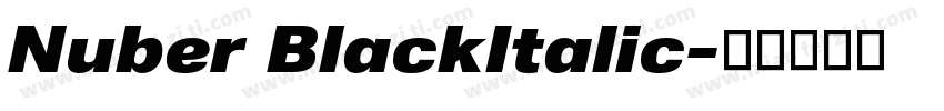 Nuber BlackItalic字体转换